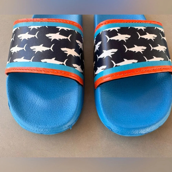 Hatley Boys/Unisex Printed Sharks Slide On Sandals Size US12 - Picture 2 of 6